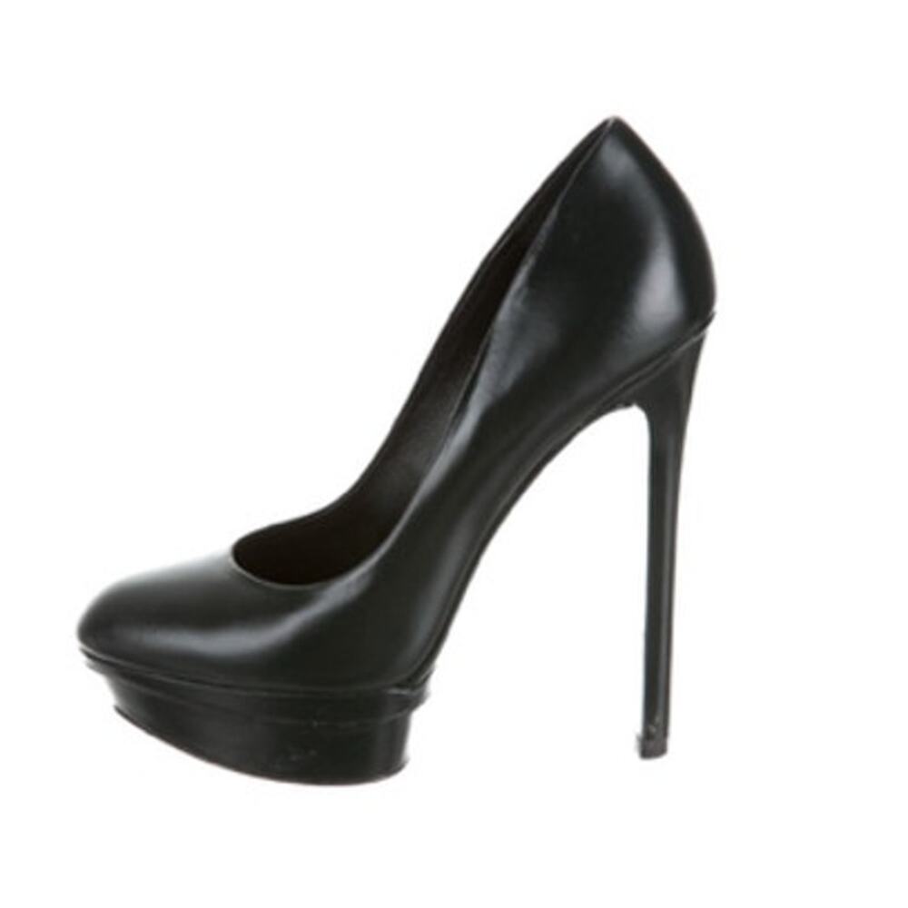 NWOT Brian Atwood Fontanne Black Platform Leather Sky High Heel 7.5